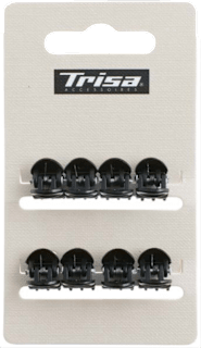 Малки щипчици за коса, черни TRISA