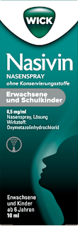 WICK Nasivin 0,5 mg/ml Oxymetazolinhydrochlorid Nasenspray ohne Konservierungsstoffe für Erwachsene und Schulkinder WICK