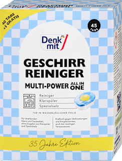 Таблетки за съдомиялна машина Multi-Power, (40бр+5 Gratis) Denkmit