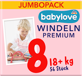 Premium pelene XXL vel. 8 (18+ kg), Jumbo Pack babylove