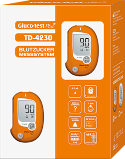 Gluco-test Plus BLUTZUCKER MESSSYSTEM TD-4230 orange ARISTO