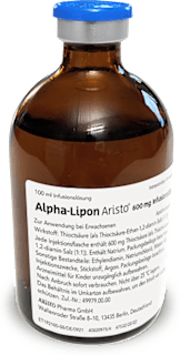Alpha-Lipon Aristo 600mg  Thioctsäure (als Thioctsäure-Ethan-1,2-diamin-Salz (1:1)) Infusionslösung 10 x à 100ml ARISTO