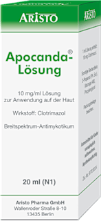 Apocanda-Lösung 10 mg /ml Clotrimazol zur Anwendung auf der Haut ARISTO