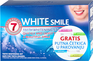 Trakice za izbeljivanje zuba + gratis putna četkica u više vrsta boja WHITE SMILE