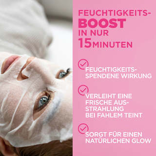 Tuchmaske Hydro Bomb Hyaluronsäure + Sakura Garnier Skin Active