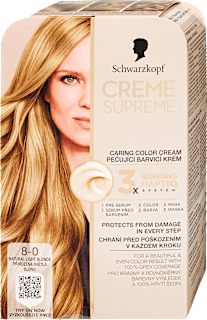 Tartós hajfesték, természetes világosszőke 8-0 Schwarzkopf CREME SUPREME