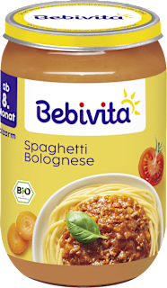 EKO junior obrok od povrća i špageta s mesom - bolognese, 8+ mj. Bebivita