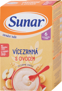 Nemliečna viaczrnná kaša s ovocím  Sunar