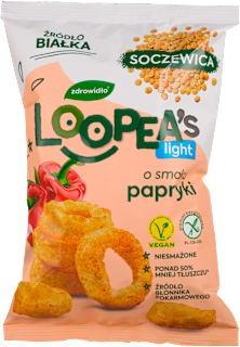 Chrupki z soczewicy o smaku papryki LOOPEA's
