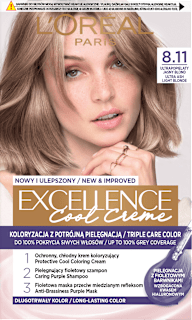 Farba do włosów 8.11 Ultrapopielaty Jasny Blond L'ORÉAL PARiS EXCELLENCE Creme