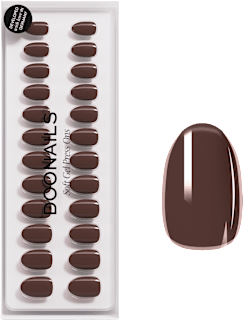 Künstliche Nägel Press Ons Short Round Café Noir Doonails