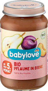 Piure de prună și pară ECO 5+ babylove