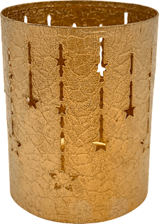 Kerzenhalter aus Metall mit Sternenkette, gold Dekorieren & Einrichten