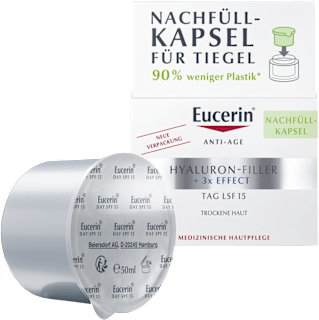 Eucerin Hyaluron-Filler + 3xEffekt Anti-Age Tagescreme LSF 15 Nachfüllkapsel  Eucerin