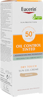 Eucerin Sun Protection Oil Control Tinted Dry Touch Sun Gel-Creme Mittel LSF 50+  Eucerin