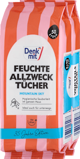 Feuchte Allzwecktücher Mountain Sky (2x50 St) Denkmit