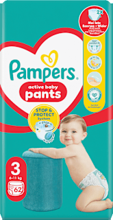 Plienkové nohavičky veľkosť 3 (6 - 11 kg) Pampers active baby