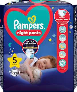 Plienkové nohavičky nočné veľ. 5 (12 - 17 kg) Pampers