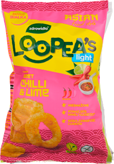 Chrupki z soczewicy o smaku Sweet Chilli&Lime LOOPEA's