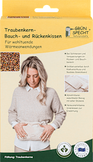 Traubenkern Bauch- und Rückenkissen Grünspecht