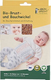 Brust-und Bauchwickel, Gr. 1 (1-12 Monate) Grünspecht