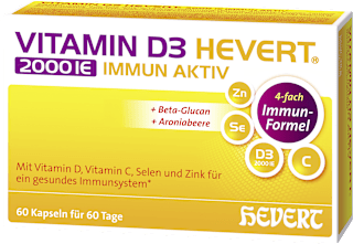 Vitamin D3 Hevert 2000 IE Immun Aktiv Kapseln 60 St HEVERT
