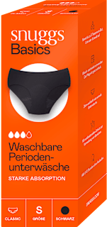 Basics Periodenunterwäsche schwarz, Gr. S snuggs