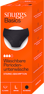 Basics Periodenunterwäsche schwarz, Gr. L snuggs