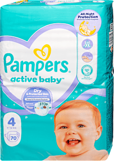 Pelenka Jumbo pack, 4-es méret, maxi 9-14kg Pampers active baby