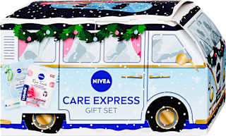 Care Express ajándékcsomag, krém, ajakbalzsam és fátyolmaszkok NIVEA
