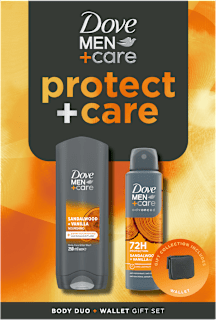 dárková sada protect+care + peněženka Dove Men+Care