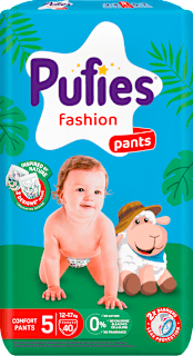 Пелени гащички Fashion&Nature, Junior, Размер 5 (12-17 kg) Pufies