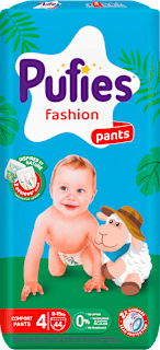 Пелени гащички Fashion&Nature, Maxi, Размер 4 (9-15 kg) Pufies