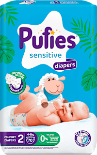 Пелени Sensitive, размер 2, 4-8kg Pufies