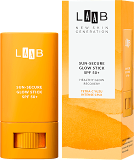 Krem przeciwsłoneczny Sun-Secure Glow Stick SPF 50+ Tetra-C Yuzu Healthy Glow Recovery LAAB AA