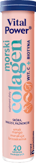 Kolagen + wit C + biotyna mango/marakuja tabletki musujące KRÜGER