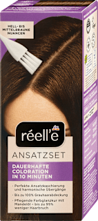 barva na odrosty světlá-středně hnědá réell‘e