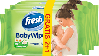 Baby - vlažne maramice, 2+1 gratis fresh