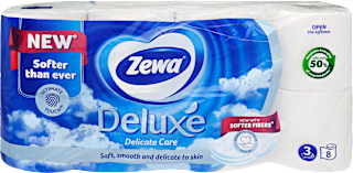 Toalettpapír Deluxe Delicate Care  8 tekercs 3 rétegű ZEWA