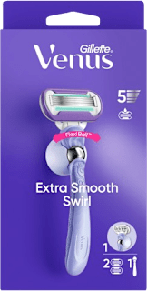 Venus Deluxe Smooth Swirl rasoio da donna + 2 lamette Gillette Venus