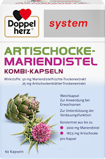 Doppelherz system Artischocke-Mariendistel Kombi-Kapseln Doppelherz