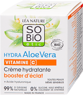 Ragyogásfokozó Hidratáló Krém C-vitaminnal Hydra Aloe Vera SO'BiO étic