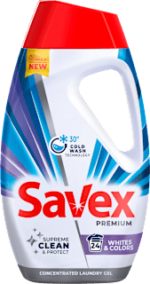 Гел за пране Premium Whites & Colors, 24 пранета Savex