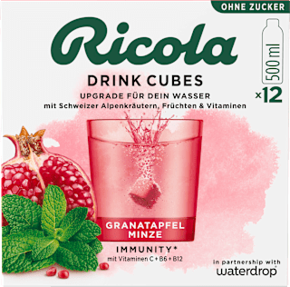 Getränkewürfel Saft Granatapfel Minze Ricola