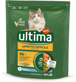 Cibo secco con trota per gatti con appetito difficile ultima