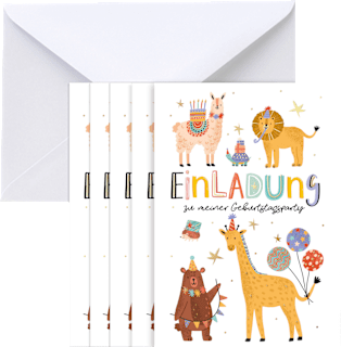 Grußkarte Einladung Kinder, Mehrstückpackung CACTUS
