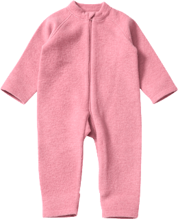 Overall aus Merinowolle & Mitwachsfunktion, rosa, Gr. 62/68 ALANA