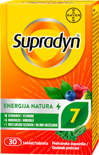 Prehransko dopolnilo Energija Natura z vitamini in minerali Supradyn