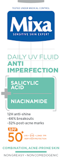 denní pleťový UV fluid Anti Imperfection Salicylic Acid Niacinamide SPF 50+ Mixa