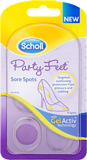 Gélpárna Party Feet, a láb érzékeny pontjaira Scholl